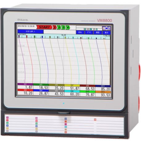 Registrador sin papel - VM8800A - Ohkura Electric - con pantalla táctil