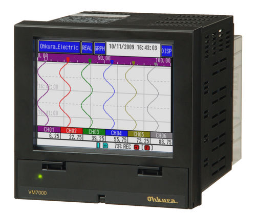 Registrador sin papel - VM7000A - Ohkura Electric - con pantalla táctil