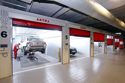 Área de preparación de fondo para trabajos de pintura - ASTRA