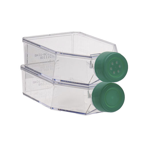Frasco de fondo plano - CCFP series - LABBOX LABWARE S.L. - de poliestireno / con tapón / para cultivo celular