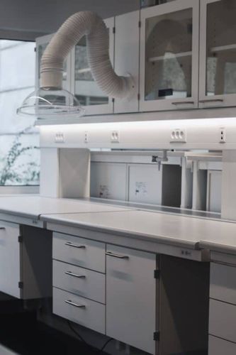 Mesa de trabajo de laboratorio - Labflex AS - de acero inoxidable