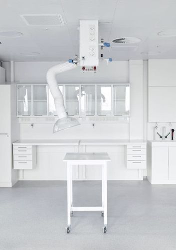 Extractor de humo con brazo de extracción - Labflex AS - de pared / para laboratorios / de polvo