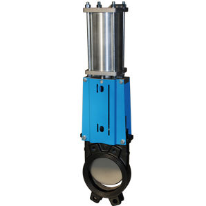 Válvula de guillotina - WGE-PD - Watergates GmbH & Co. KG - neumática / para agua / de montaje en brida