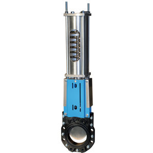 Válvula de guillotina - WGEB-PSNC - Watergates GmbH & Co. KG - con control neumático / para agua / de montaje en brida