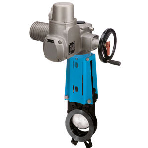 Válvula de guillotina - WGE-EL - Watergates GmbH & Co. KG - con actuador eléctrico / para agua / de montaje en brida