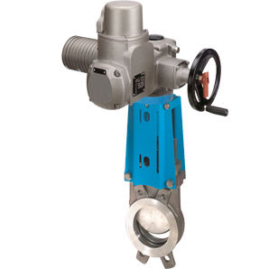 Válvula de guillotina - WGE-EL - Watergates GmbH & Co. KG - con actuador eléctrico / para agua / de montaje en brida
