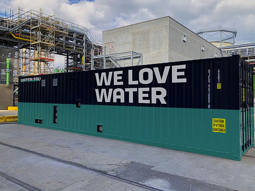 Microplanta para tratamiento de aguas residuales en contenedor - WATERLEAUBOX® - WATERLEAU Global Water Technology - compacta
