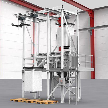 Sistema de descarga para big bag - Weber Waagenbau und Wägeelektronik GmbH - de contenedores / modulable