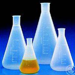 Matraz Erlenmeyer - WITEG Labortechnik GmbH - de fondo plano / de polipropileno
