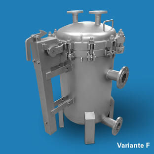 Cárter de filtro multibolsas - MWTBF - Wolftechnik Filtersysteme GmbH & Co. KG - para líquido / de acero inoxidable