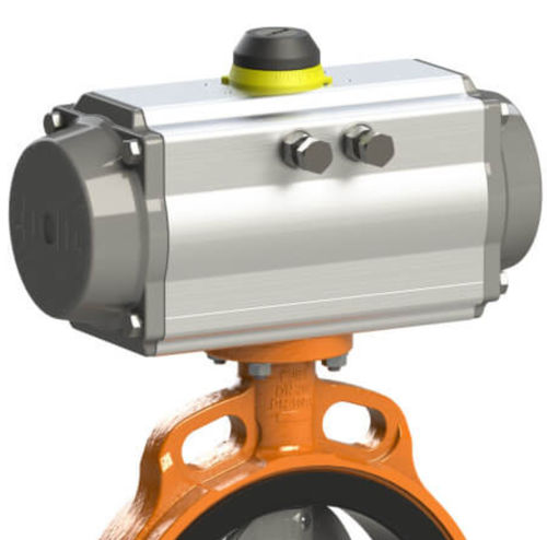 Actuador para válvula neumático - Wouter Witzel EuroValve B.V. - de vueltas múltiples / compacto / con retorno por muelle