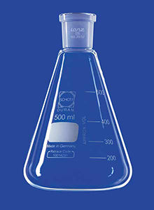 Matraz Erlenmeyer - 10 - 5 000 ml - LENZ Laborglas GmbH & Co. KG - de vidrio borosilicato