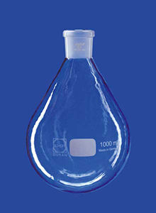 Matraz tipo Kjeldahl - max. 121 °C - LENZ Laborglas GmbH & Co. KG - de vidrio borosilicato / con recubrimiento PUR