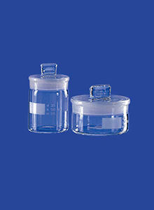 Botella de pesaje - ø 80 x 30 mm - LENZ Laborglas GmbH & Co. KG - de vidrio borosilicato