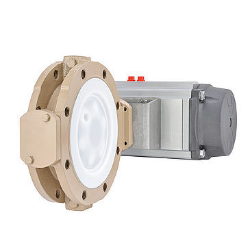 Válvula de mariposa - BR 10a - Pfeiffer Chemie-Armaturenbau GmbH - neumática / de control / de cierre