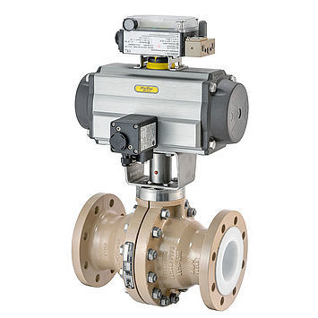 Válvula de bola - BR 20a - Pfeiffer Chemie-Armaturenbau GmbH - neumática / de control / doble