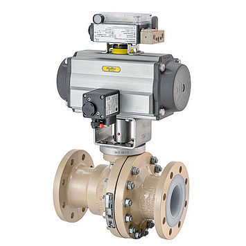 Válvula de bola - BR 20b - Pfeiffer Chemie-Armaturenbau GmbH - neumática / de control / doble