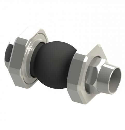 Compensador de dilatación de caucho - B1 - Dieter A. Roth GmbH - redondo / atornillable / axial