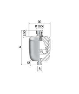 Acumulador de diafragma - LAV series - SAIP S.R.L. - de nitrógeno / de acero inoxidable / de acero al carbono