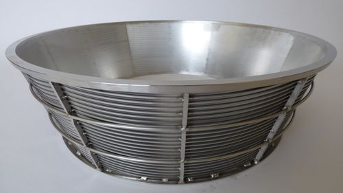 Rejilla calibrada electrosoldada con cesta - Trislot n.v. - con abertura / cónica / para la industria alimentaria y de la bebida