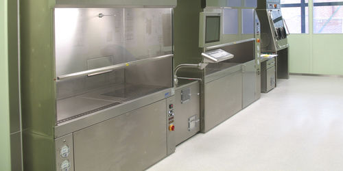 Banco de trabajo de seguridad - ART GmbH - de metal / para sala blanca