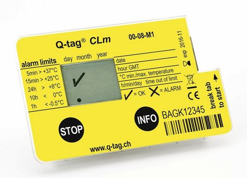 Indicador de temperatura - Q-tag® CLm - Berlinger & Co. AG - de lectura directa