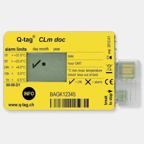 Indicador de temperatura - Q-tag CLm doc series - Berlinger & Co. AG - de lectura directa / USB