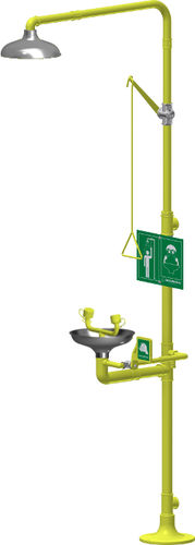 Ducha de seguridad de pie - 4225 SS - Carlos Arboles S.A. - de plástico / con lavaojos / automática