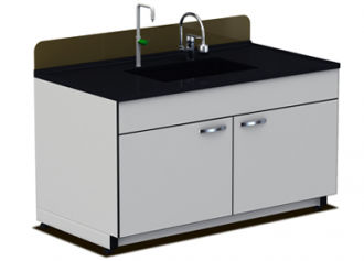 Mesa de laboratorio con fregadero - CLF-1601 series - CHC Lab Co., Ltd.