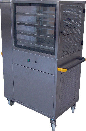 Carro de almacenamiento - max. 960 x 1 200 x 1 530 mm | LAF - Faster s.r.l. - de acero inoxidable / multifuncional / con flujo laminar