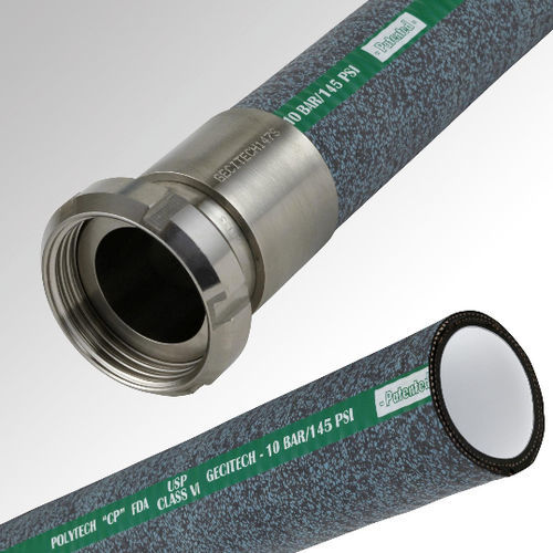 Manguera para productos químicos - POLYTECH® CP - GECITECH SAS - para productos alimentarios / de acero inoxidable / de acero galvanizado