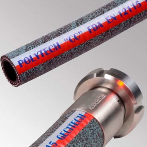 Manguera para productos alimentarios - POLYTECH® CC - GECITECH SAS - de acero inoxidable / de acero galvanizado / de PFA