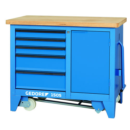 Banco de trabajo de madera - 1505 - GEDORE Tool Center KG - con múltiples cajones / móvil / para uso intensivo