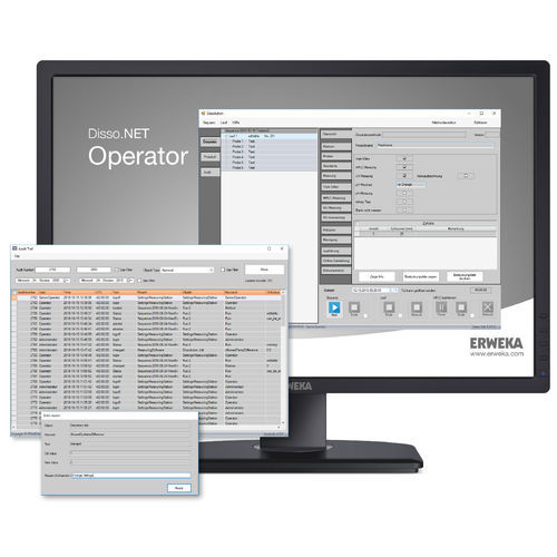 Software visualizador - Disso.NET 4 - ERWEKA - de seguimiento / automatizado / en línea