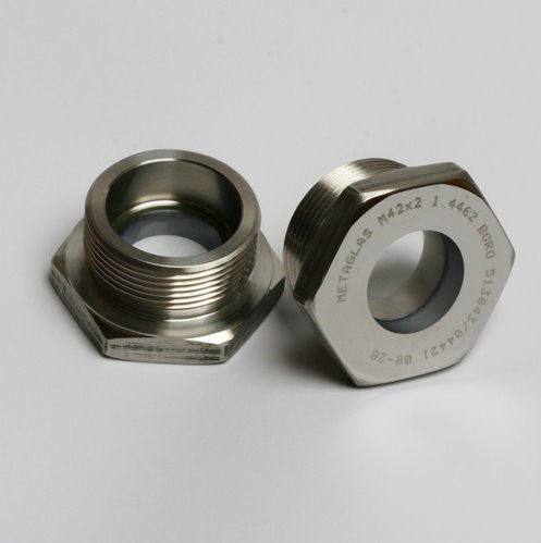 Ventanilla de observación de cabeza hexagonal - 61 series - Herberts Industrieglas GmbH & Co. KG - roscada
