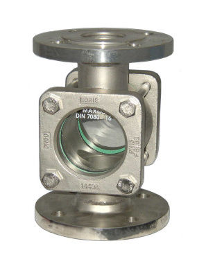 Ventanilla de observación de acero inoxidable - Bauform 108 - NORIS Armaturen Burkenstein GmbH & Co. KG - con brida