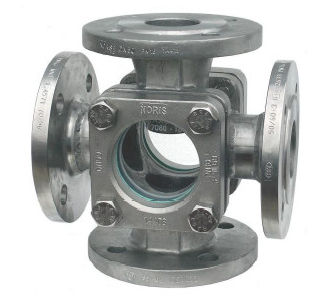 Ventanilla de observación de acero inoxidable - Bauform 974 - NORIS Armaturen Burkenstein GmbH & Co. KG - con brida
