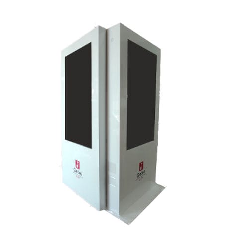 Tótem digital - eT&oacute;tem Xtrem Dual Side - Grupo Eos Ibérica - con dos pantallas