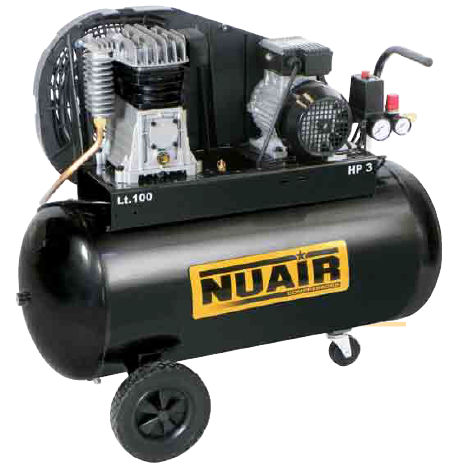 Compresor de pistón - B2800B/100 CM3 - NUAir compressors - de aire / con motor eléctrico / con ruedas