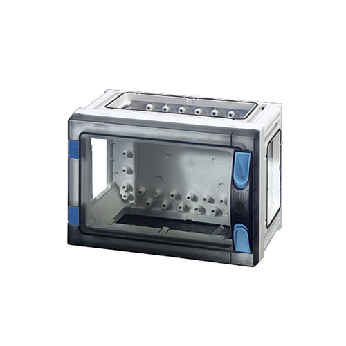 Caja eléctrica en riel DIN - FP 0140 - Hensel - de policarbonato / para disyuntores / con puerta transparente