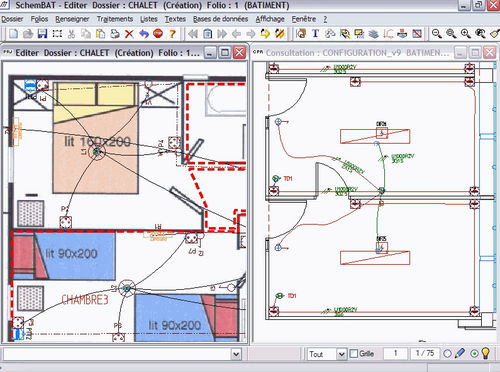Software CAD eléctricos - SchemBAT - FTZ INFORMATIQUE - para la construcción