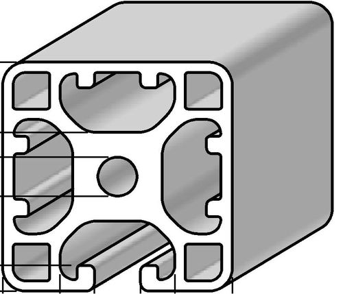 Perfil de aluminio - PRO4040L3N - Alváris Profile Systems GmbH - ranurado / para la industria / de peso ligero