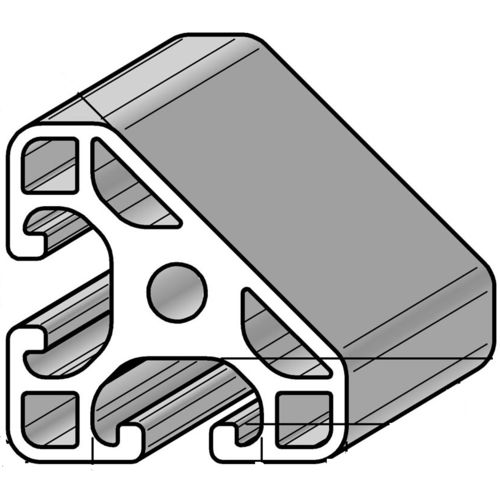 Perfil de aluminio - PRO4040L45 - Alváris Profile Systems GmbH - triangular / 45° / de construcción