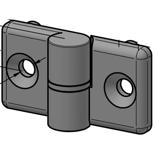 Bisagra de poliamida - SCHPA series - Alváris Profile Systems GmbH - atornillable / 180° / para puerta