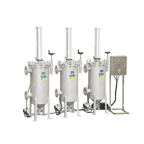 Filtro de líquido - DFA series - Shanghai LIVIC Filtration System Co., Ltd. - con cesta / con limpieza neumática / autolimpiante