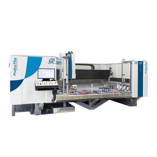 Centro de mecanizado CNC 3-4 ejes - PRATICA PLUS - Bottero - vertical / para vidrio / de fresado