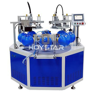 Máquina de serigrafia automática - GW-BL-A - Dongguan Hoystar Printing Machinery Co.,Ltd - de 2 colores / para balones / rotativa