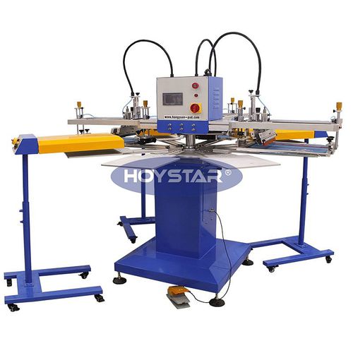 Máquina de serigrafia automática - GW-300TRS-XL - Dongguan Hoystar Printing Machinery Co.,Ltd - de 3 colores / para textiles / para etiquetas