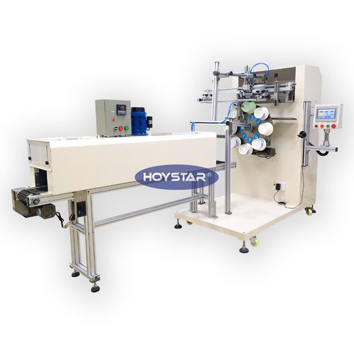Máquina de serigrafia automática - GW-2A-S - Dongguan Hoystar Printing Machinery Co.,Ltd - de vasos de papel / con pantalla táctil