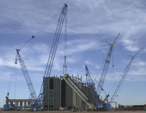 Grúa con orugas - LAMPSON TRANSI-LIFT® 350/500 - Lampson crane - de mástil / en celosía / para obra